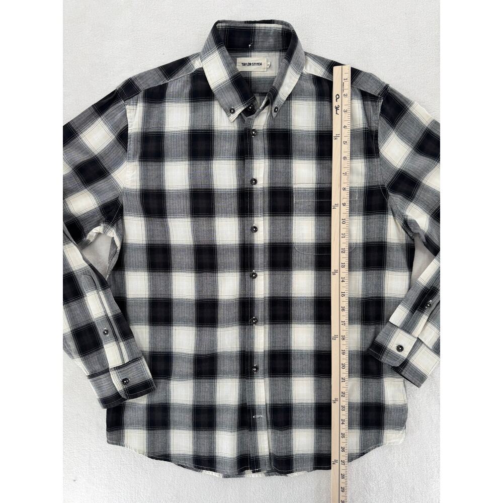 Taylor Stitch The Jack Everyday Oxford Coal Herringbone Check Shirt 40 M - Picture 7 of 7